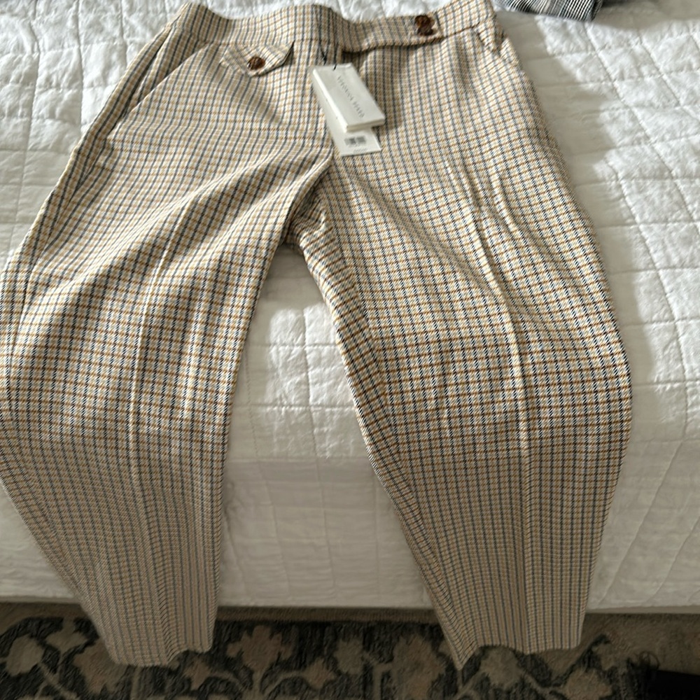 Veronica Beard Renzo Pant, BNWT, Size 2, white Multi